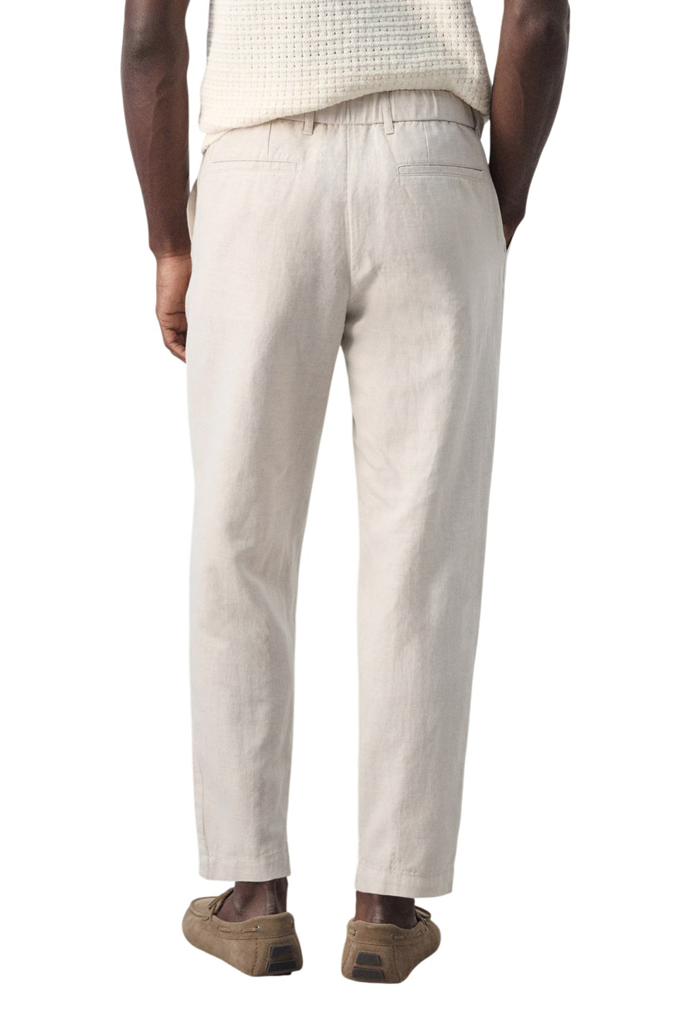 Мужской Mango Man Брюки ROMELINO из льна и хлопка (цвет ), артикул 27006714 | Фото 4