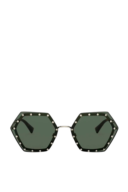 Солнцезащитные очки 0VA2035 со стразами|Основной цвет:Зеленый|Артикул:0VA2035 | Фото 2