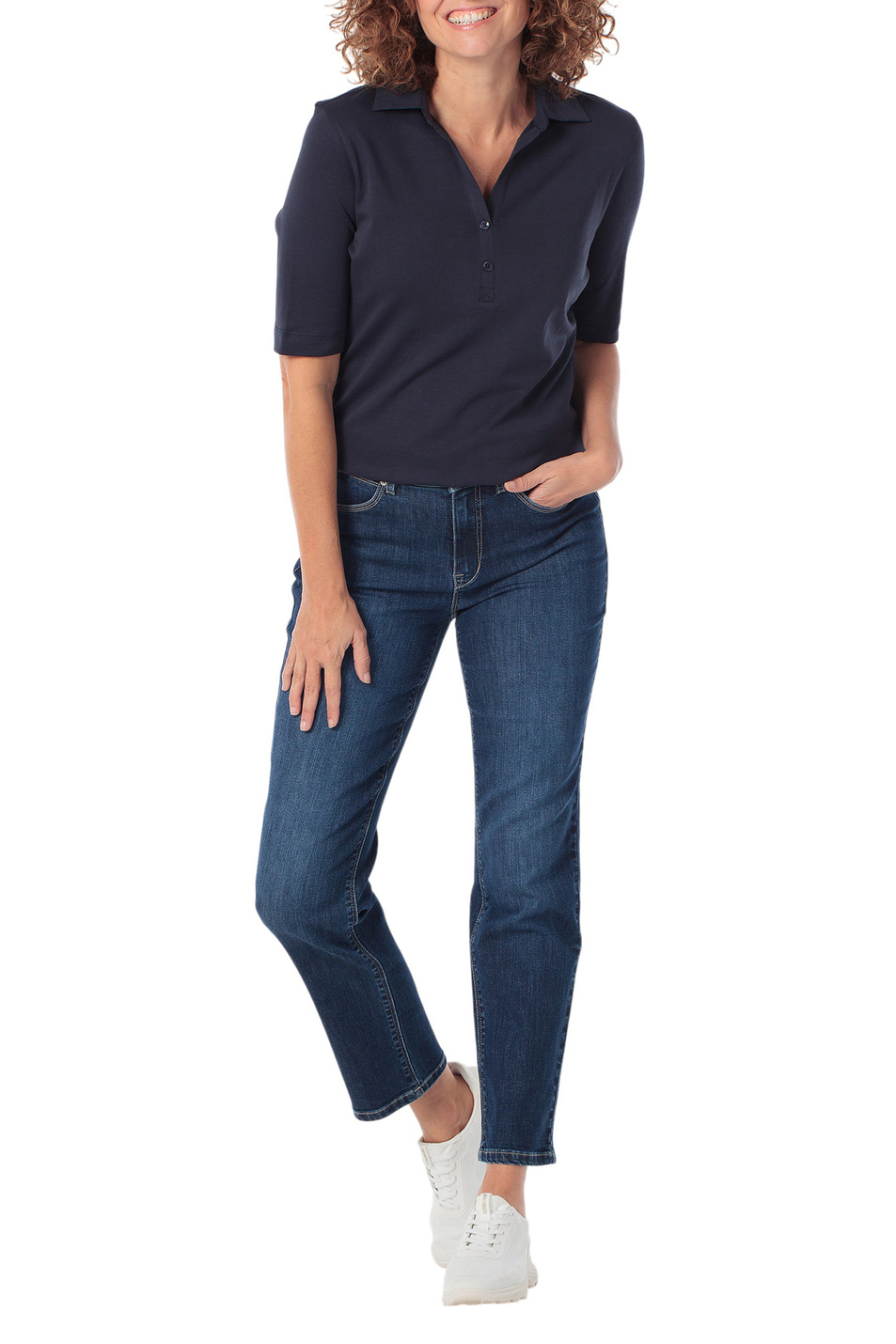 Женский Gerry Weber Поло из хлопка (цвет ), артикул N60952 | Фото 3