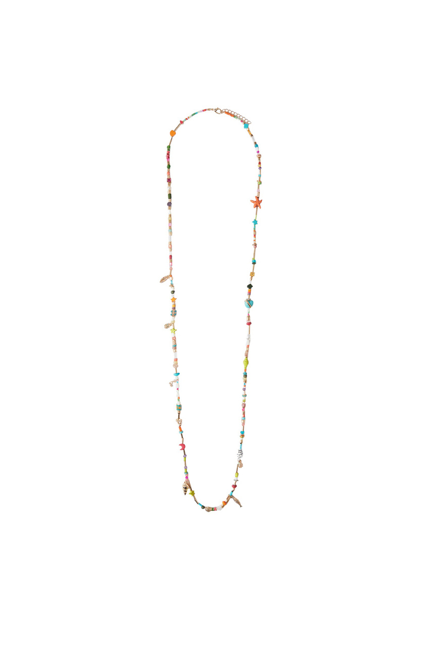Ожерелье с разноцветными камнями|Основной цвет:Разноцветный|Артикул:219385 | Фото 1