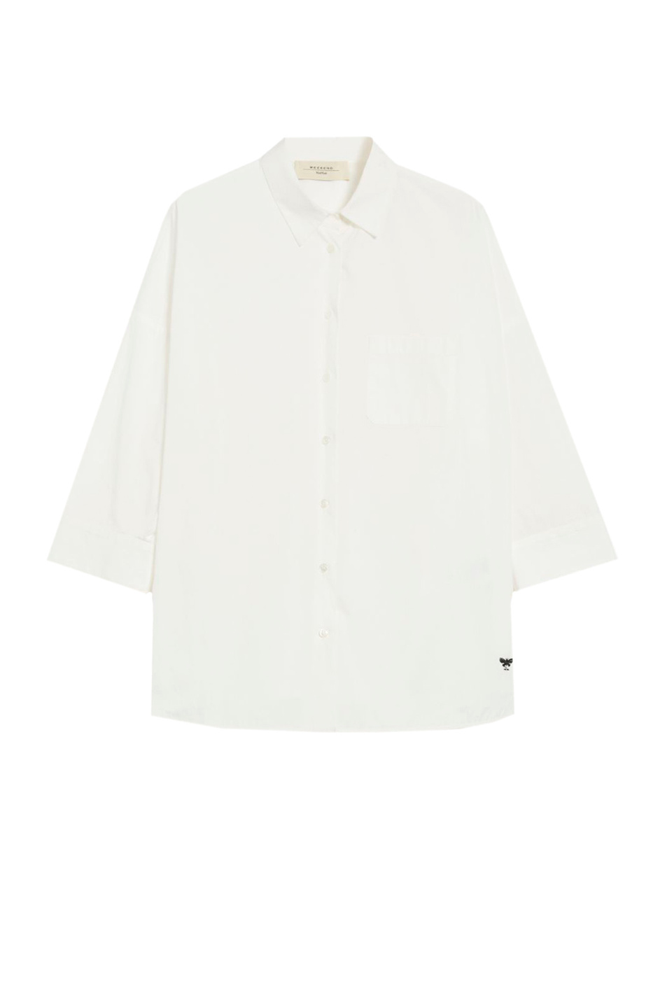 Женский Weekend Max Mara Рубашка VENUS из натурального хлопка с рукавами 3/4 (цвет белый), артикул 2351111531 | Фото 1