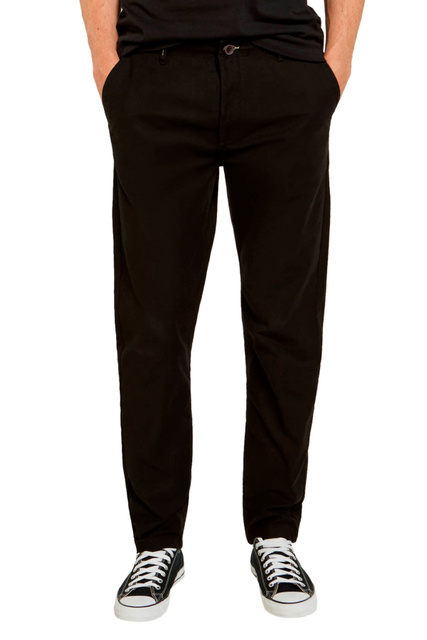 Однотонные брюки-чинос|Основной цвет:Черный|Артикул:1554923 | Фото 1