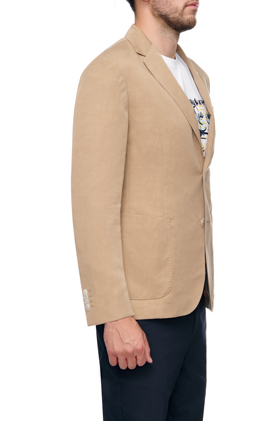 Мужской BOSS Однобортный пиджак узкого кроя (цвет ), артикул 50473687 | Фото 3