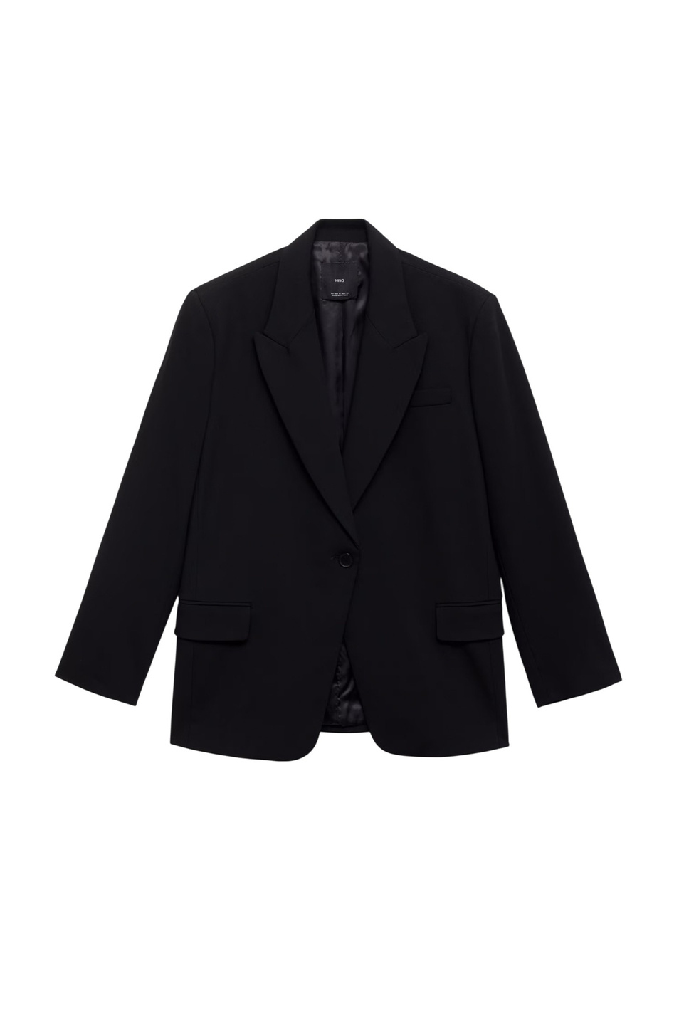 Пиджак UPSALA прямого кроя|Основной цвет:Черный Женский Mango Пиджак UPSALA прямого кроя (цвет ), артикул 17036743 | Фото 1