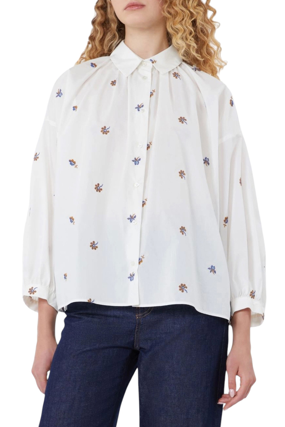 Женский Weekend Max Mara Рубашка BUTTERFLY из хлопка (цвет ), артикул 2615111042 | Фото 3