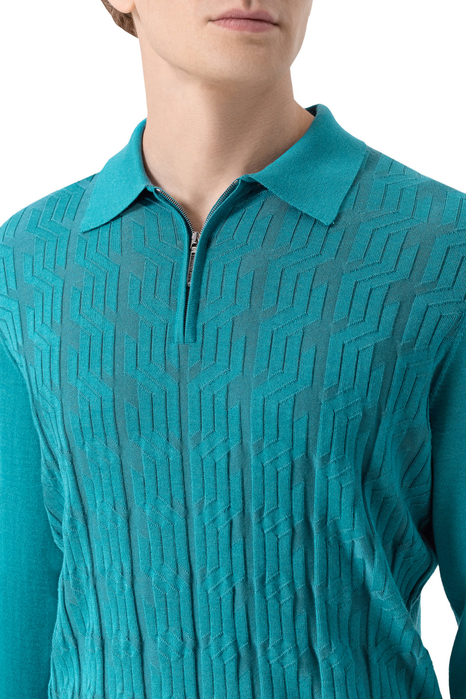 Мужской Stefano Ricci Джемпер поло из кашемира и шелка (цвет ), артикул K808096P30-F25374 | Фото 6