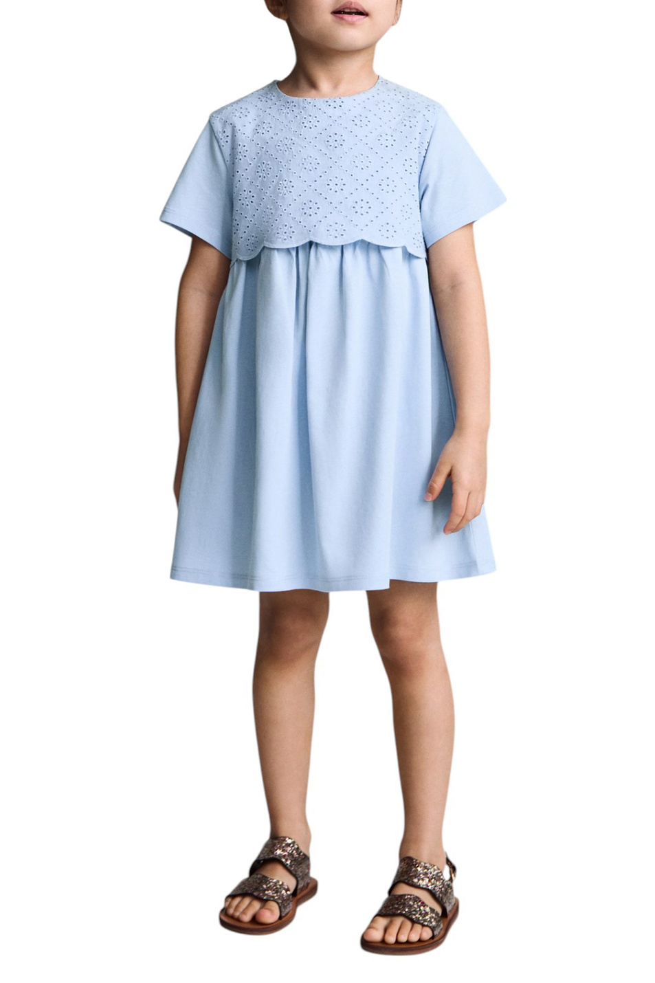 Девочкам Mango Kids Платье DRESSY из хлопка (цвет ), артикул 87045948 | Фото 2