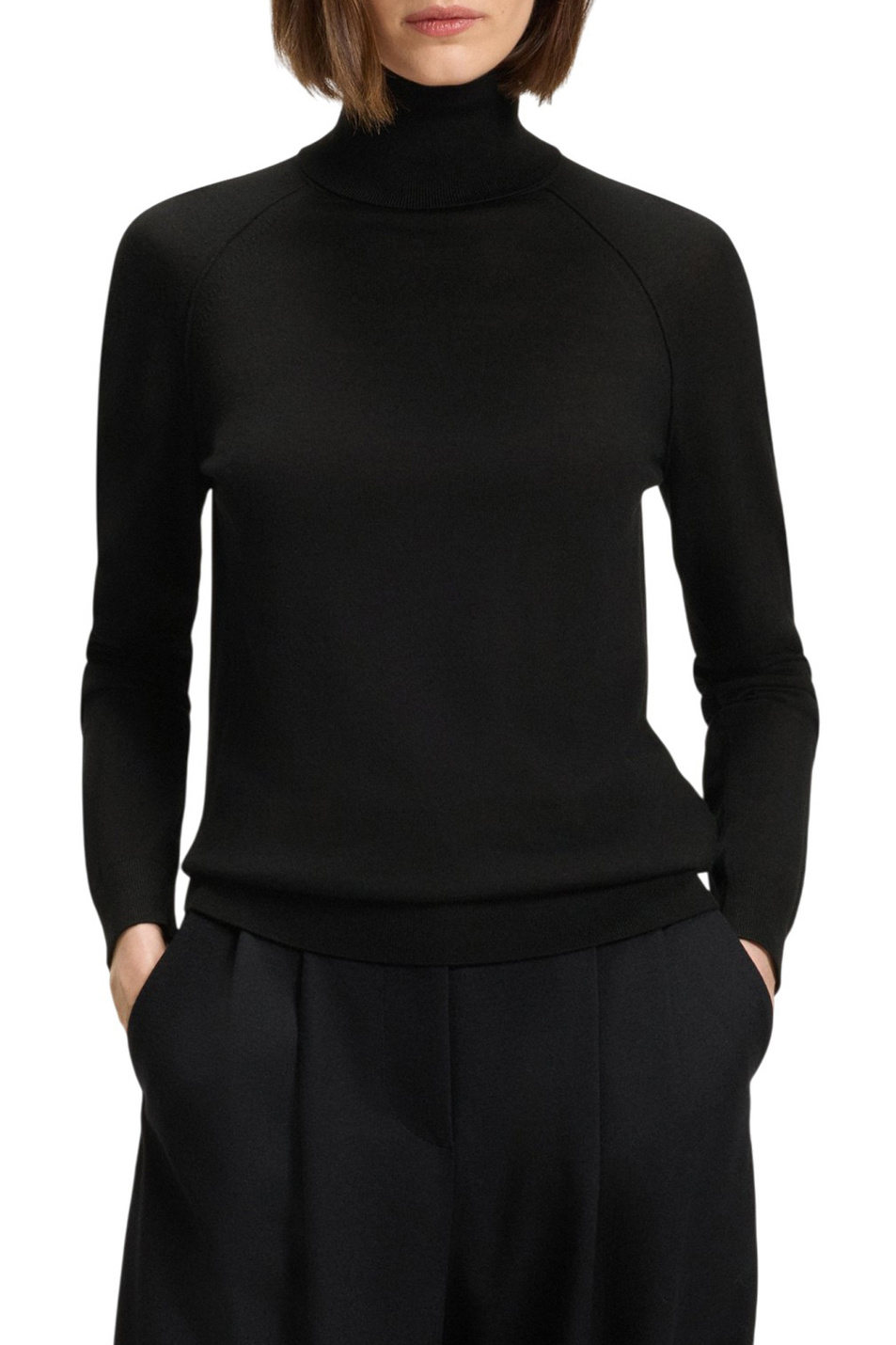 Водолазка Frizani из шерсти|Основной цвет:Черный Женский BOSS Водолазка Frizani из шерсти (цвет ), артикул 50548298 | Фото 3