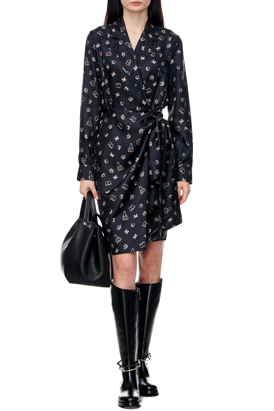 Max Mara Платье PAMPAS из чистого шелкового твила с набивным рисунком (цвет ), артикул 12261829 | Фото 3