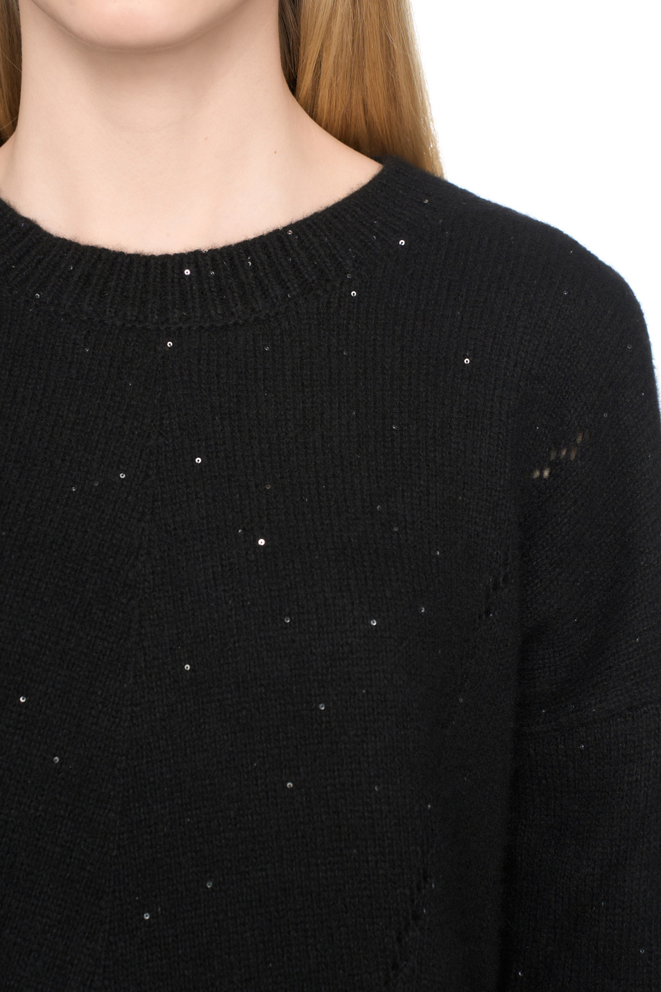 Женский Kiton Джемпер с пайетками (цвет ), артикул D60704BLACK005 | Фото 6