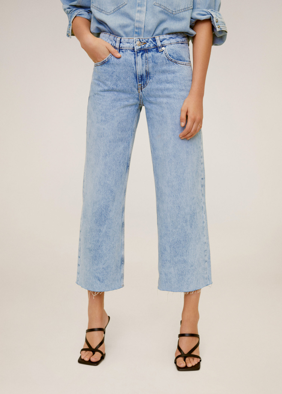 Женский Mango Джинсы CULOTTE (цвет ), артикул 67074393 | Фото 4