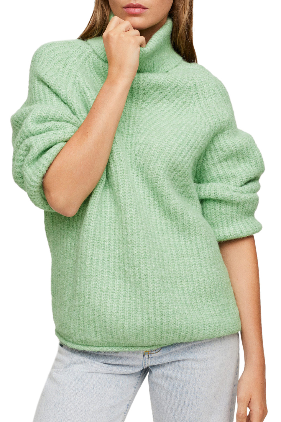 Женский Mango Вязаный свитер HALFISIN с высоким воротом (цвет ), артикул 17027709 | Фото 3