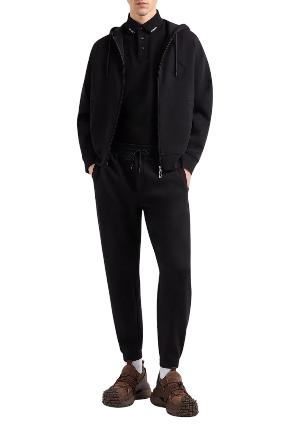 Мужской Emporio Armani Толстовка из смесового хлопка (цвет ), артикул EM001122-AF10013 | Фото 2