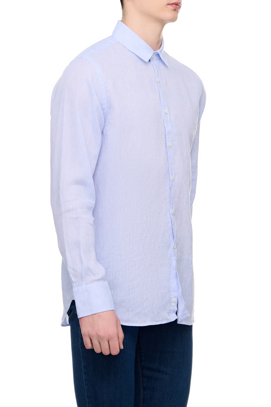 Мужской Canali Рубашка из чистого льна (цвет ), артикул L777GL02857 | Фото 3