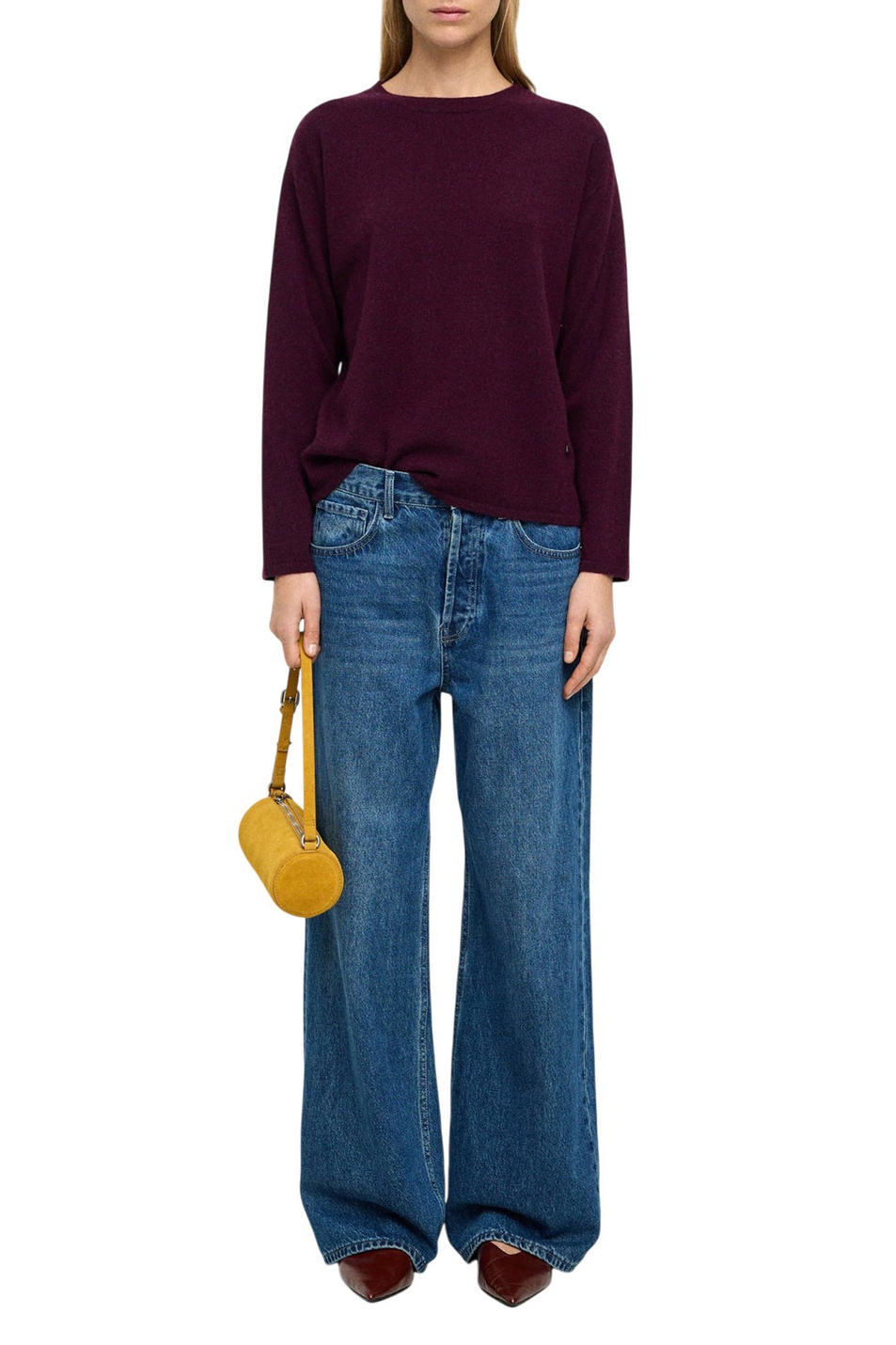 Джемпер из кашемира|Основной цвет:Бордовый Женский Parfois Джемпер из кашемира (цвет ), артикул 239686 | Фото 2