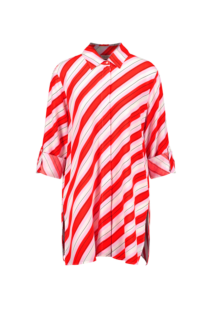 Рубашка с разрезами по бокам|Основной цвет:Красный|Артикул:160015-31412 | Фото 1