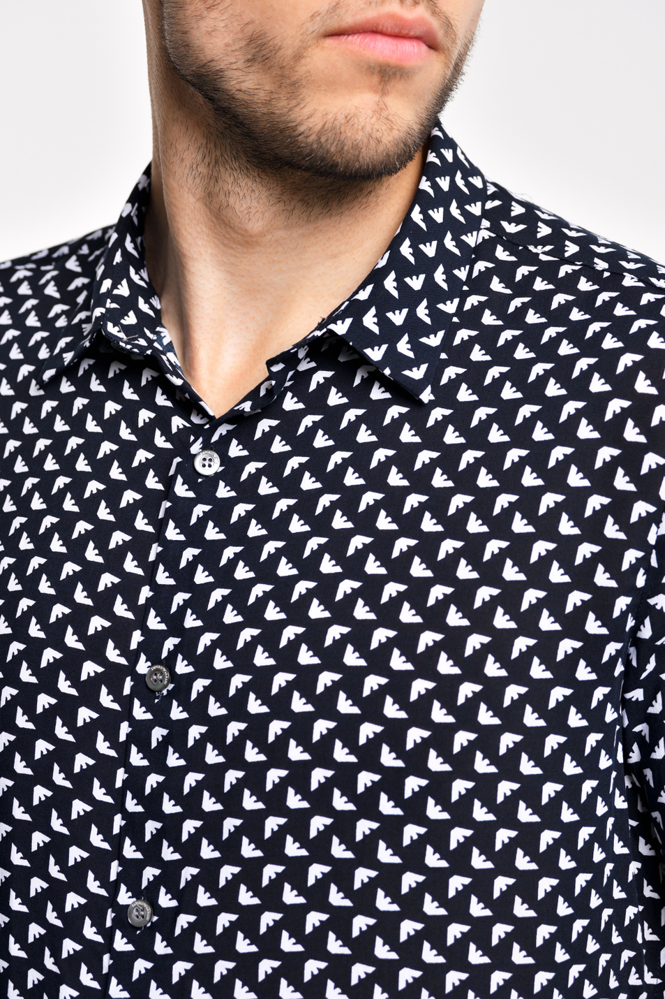 Emporio Armani Рубашка из натуральной вискозы (цвет ), артикул 3H1C91-1NREZ | Фото 2