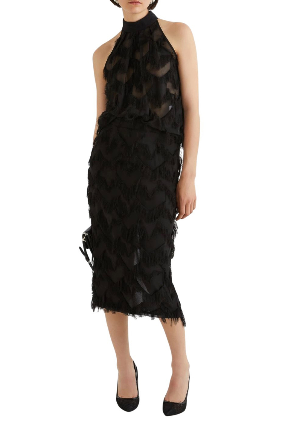 Юбка GATTINI2 с бахромой|Основной цвет:Черный Женский MARELLA Юбка GATTINI2 с бахромой (цвет ), артикул 2523106132 | Фото 2