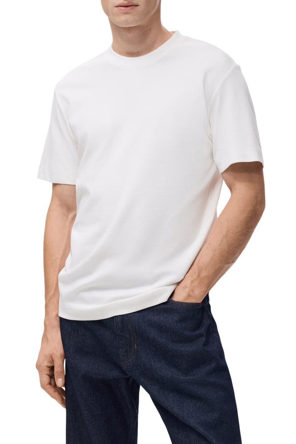 Мужской Mango Man Футболка KIMI из хлопка (цвет ), артикул 27041262 | Фото 3