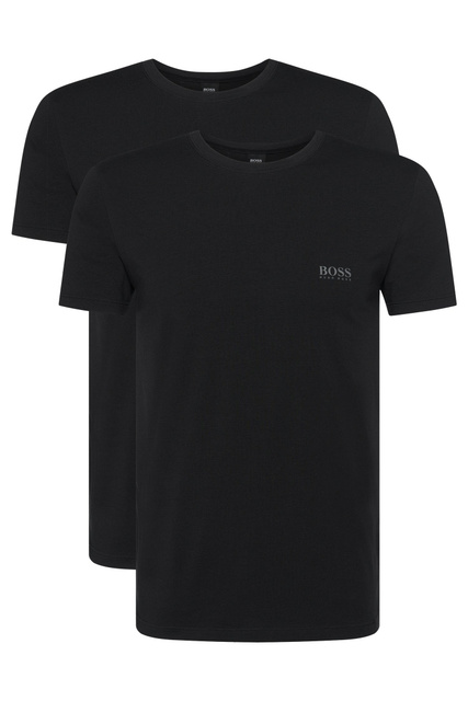 Комплект футболок из эластичного хлопка|Основной цвет:Черный|Артикул:50325405 | Фото 1