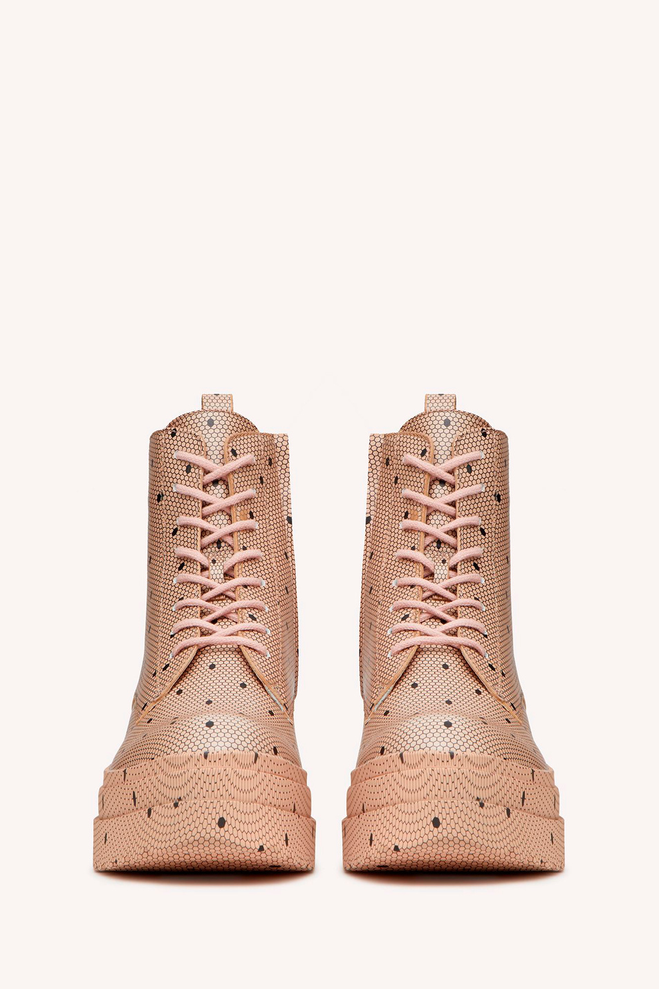 Женский Red Valentino Ботинки из натуральной кожи с принтом «пуэн-деспри» (цвет ), артикул VQ2S0E46WJV | Фото 4