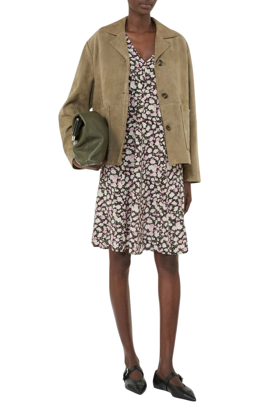 Куртка PALCHI из натуральной замши|Основной цвет:Хаки Женский Weekend Max Mara Куртка PALCHI из натуральной замши (цвет ), артикул 2615441021 | Фото 2