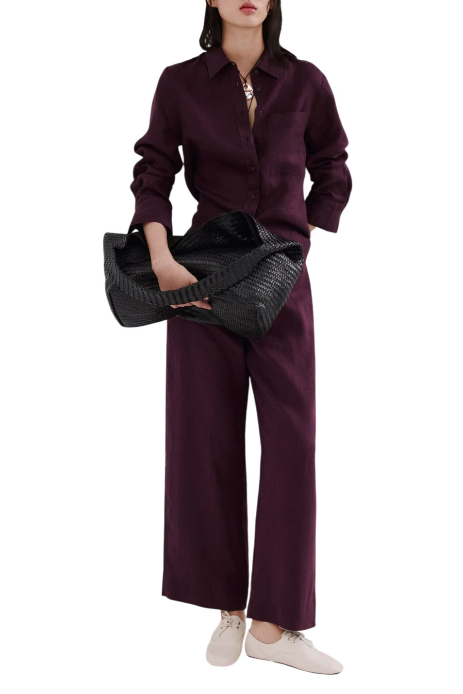 Женский Mango Рубашка LINO из льна (цвет ), артикул 27096345 | Фото 2