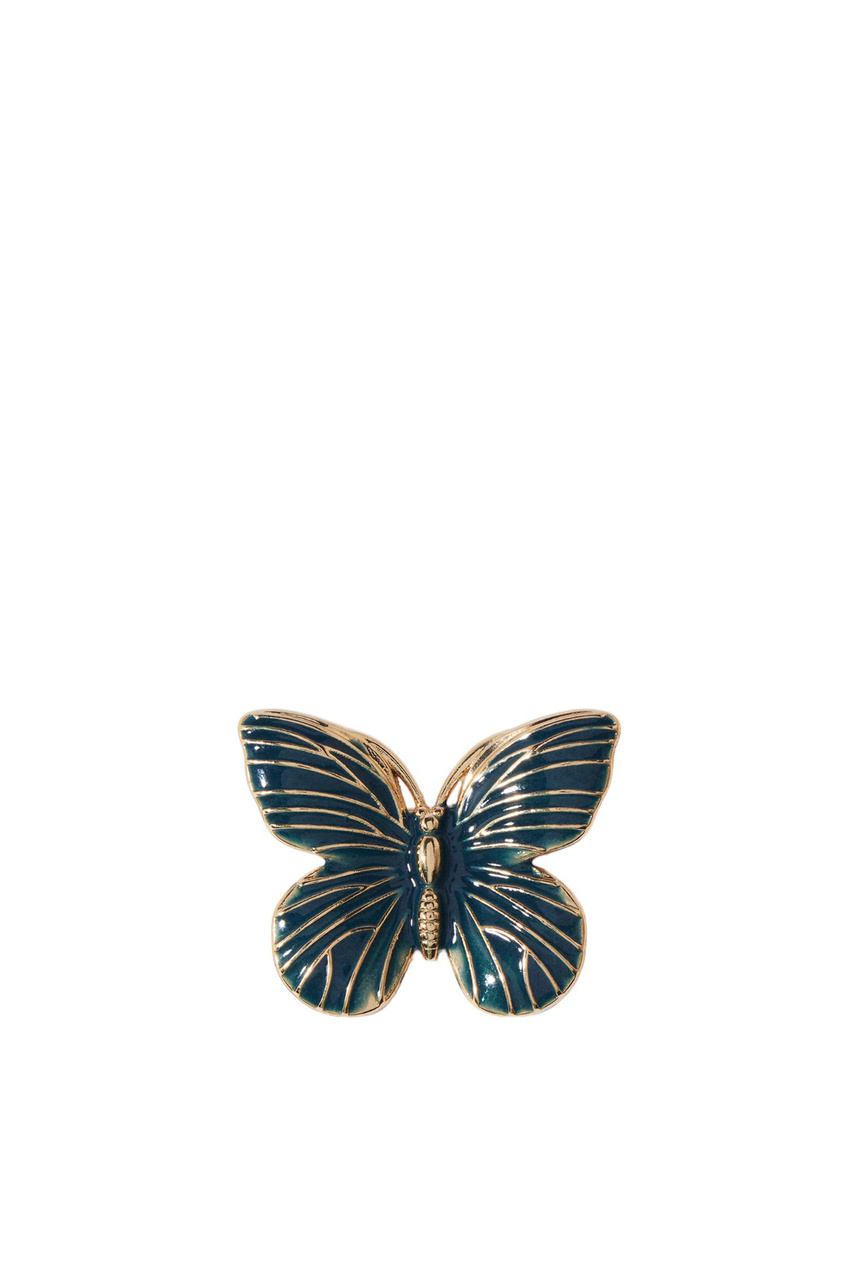Брошь в виде бабочки|Основной цвет:Синий|Артикул:198274 | Фото 1