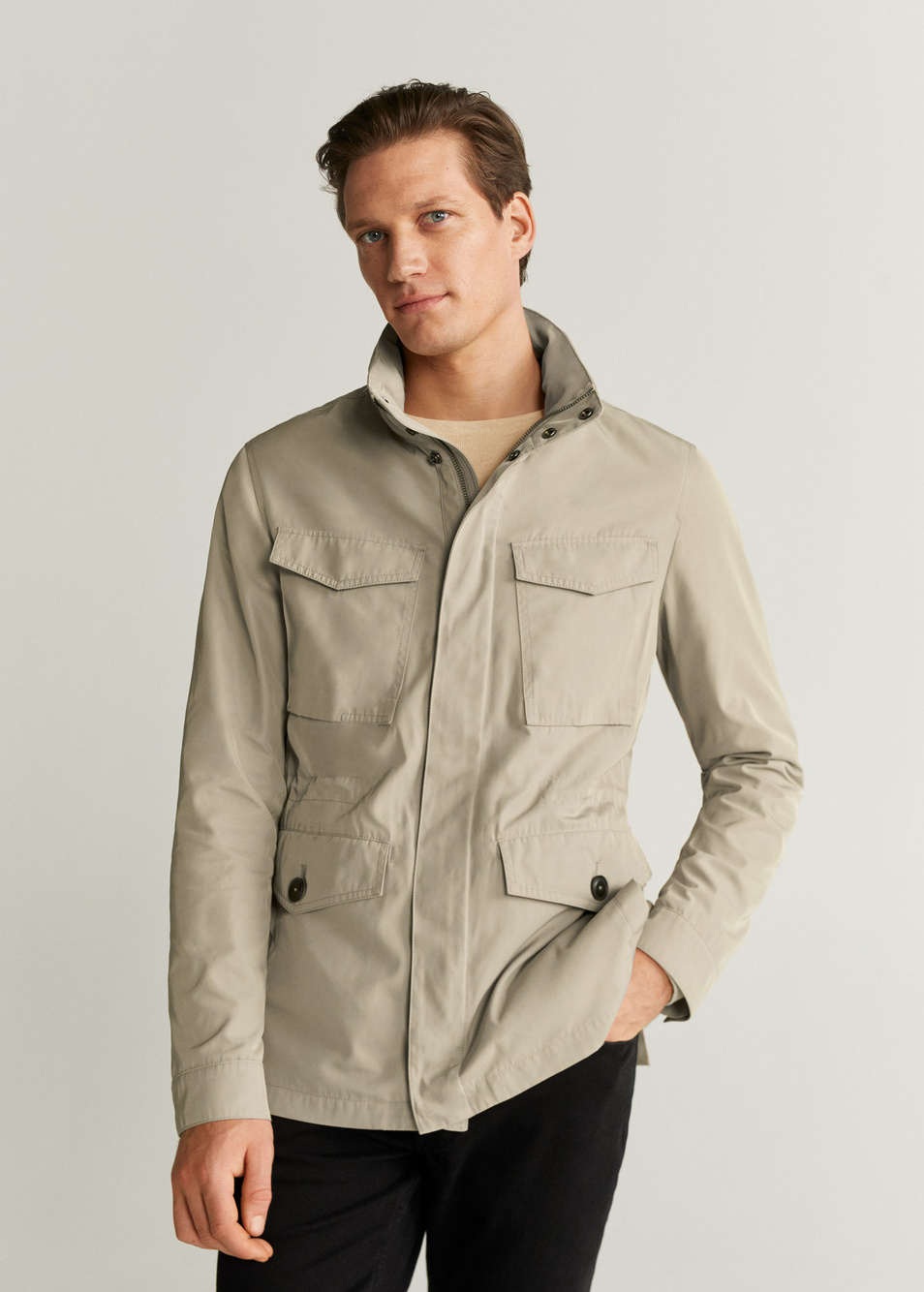 Куртка NINET|Основной цвет:Бежевый Мужской Mango Man Куртка NINET (цвет ), артикул 67074381 | Фото 1