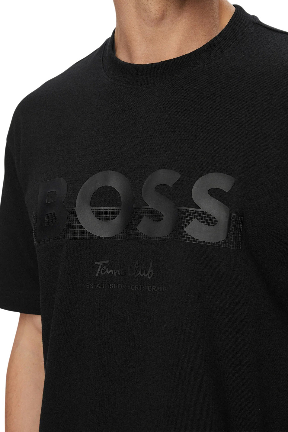 Мужской BOSS Футболка из хлопка с логотипом (цвет ), артикул 50559854 | Фото 5
