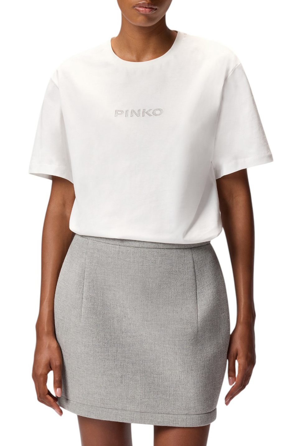 Женский Pinko Футболка со стразами (цвет ), артикул 105526A2S1 | Фото 5