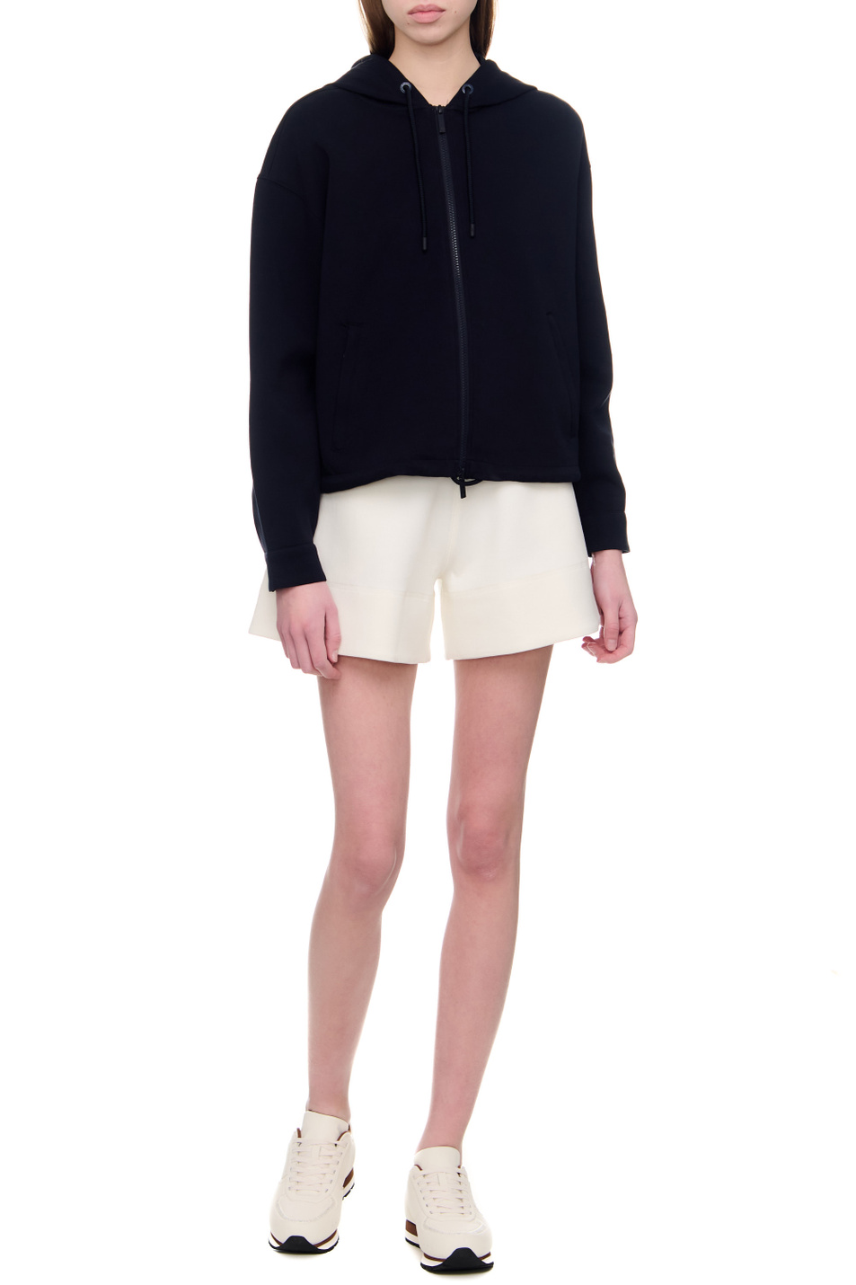 Женский Emporio Armani Шорты из смесового эластичного хлопка (цвет ), артикул 3R2P6C-1JHSZ | Фото 3