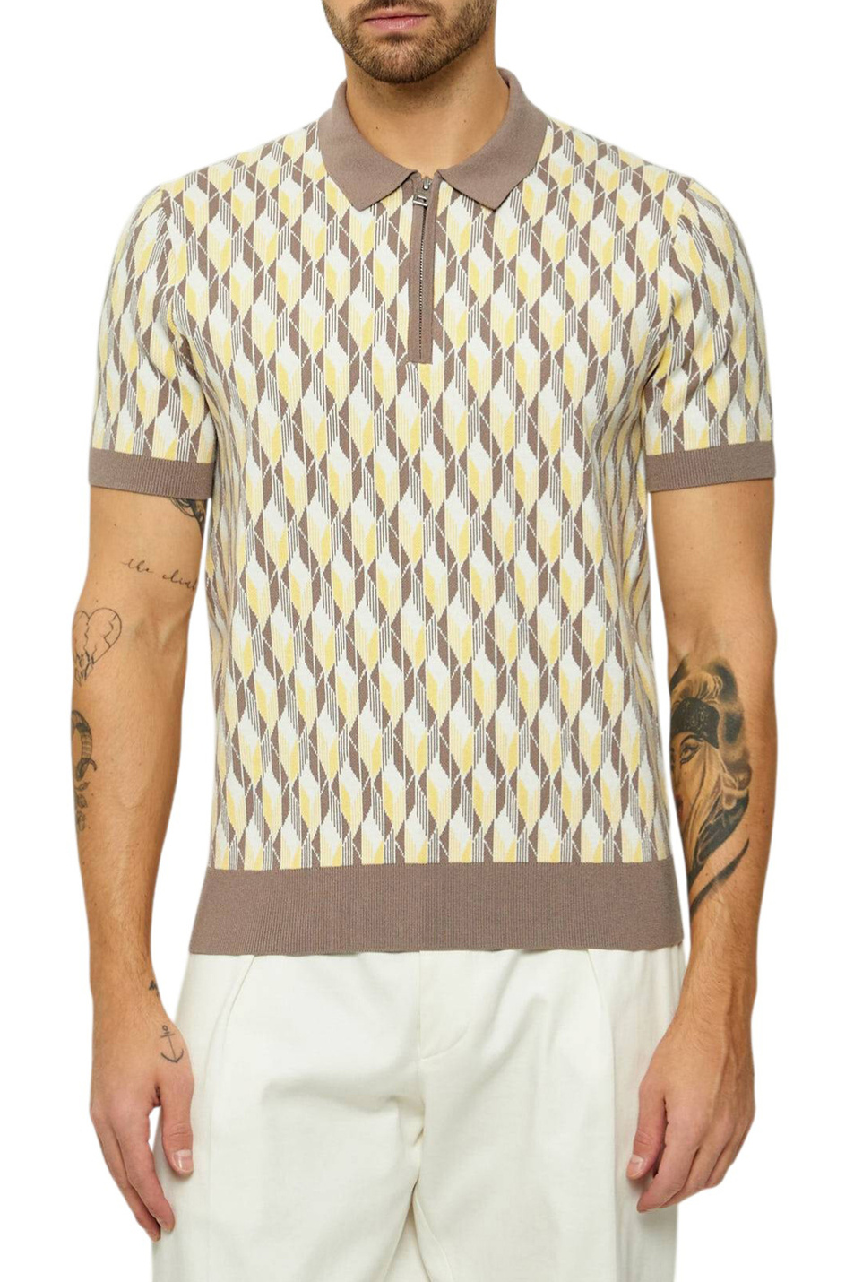 Мужской HUGO Поло Seomo с принтом (цвет ), артикул 50557347 | Фото 4