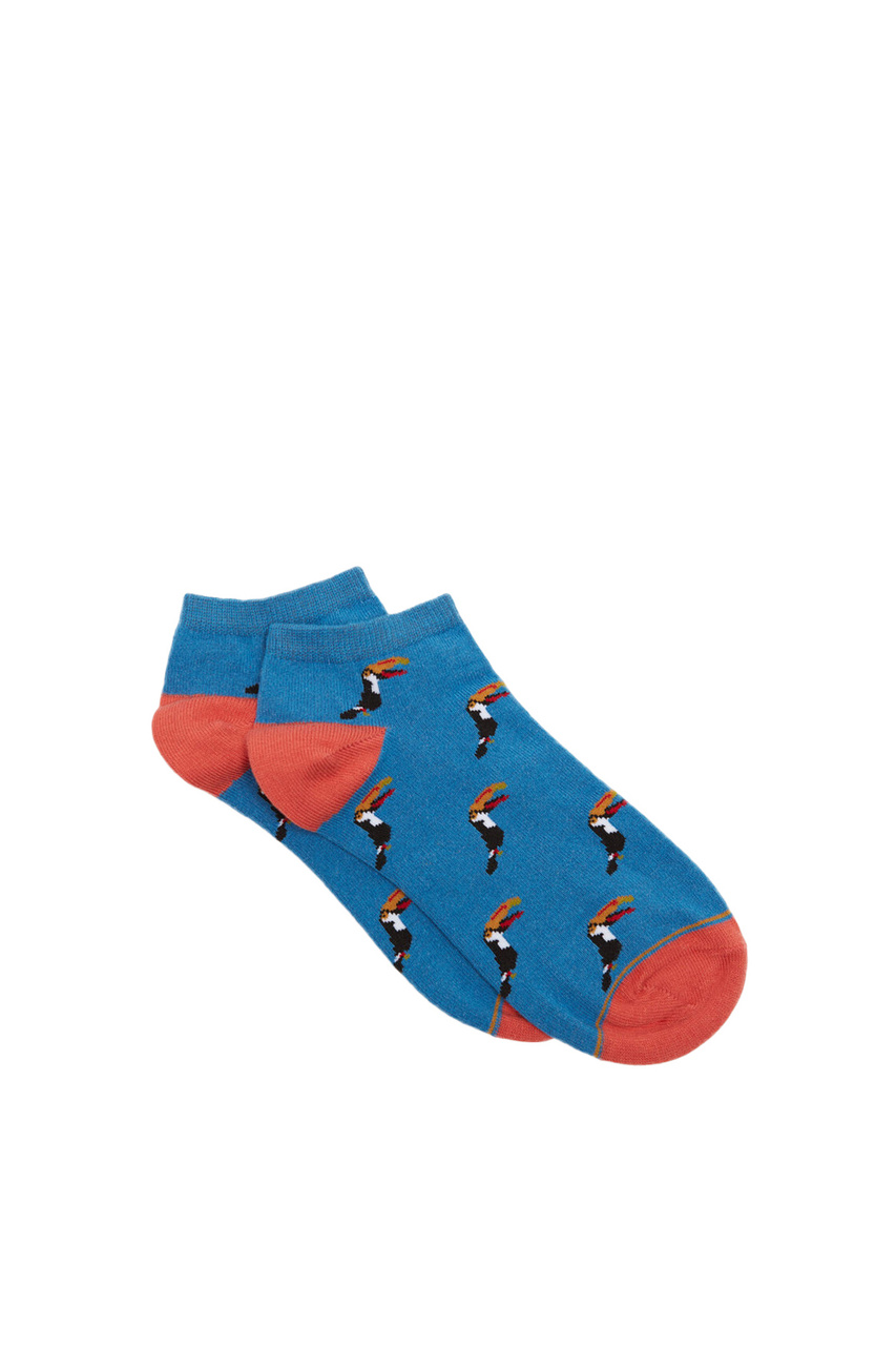 Короткие носки с принтом|Основной цвет:Разноцветный|Артикул:0655954 | Фото 1