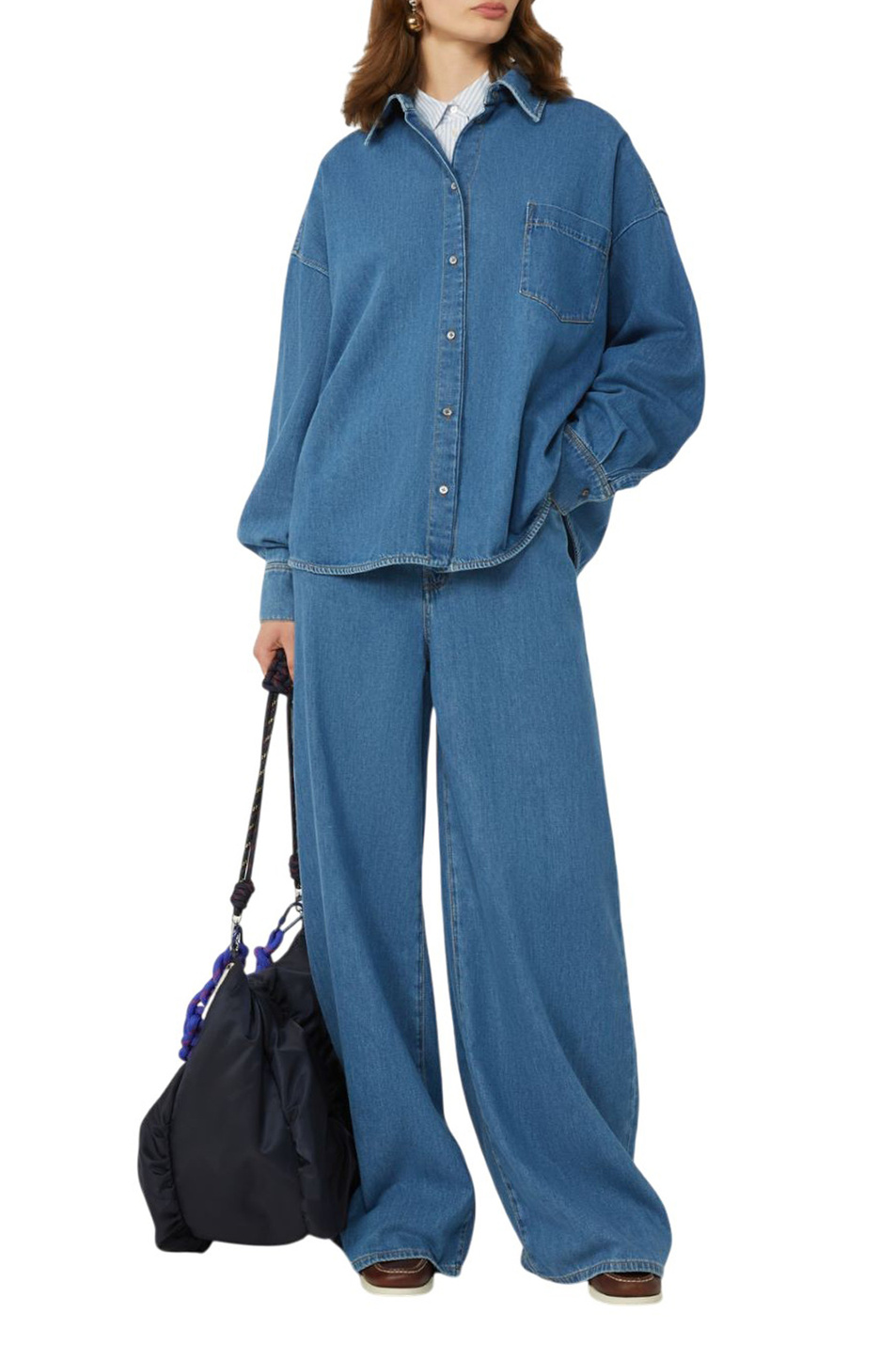 Женский Weekend Max Mara Рубашка FOGGIA джинсовая (цвет ), артикул 2615111011 | Фото 2