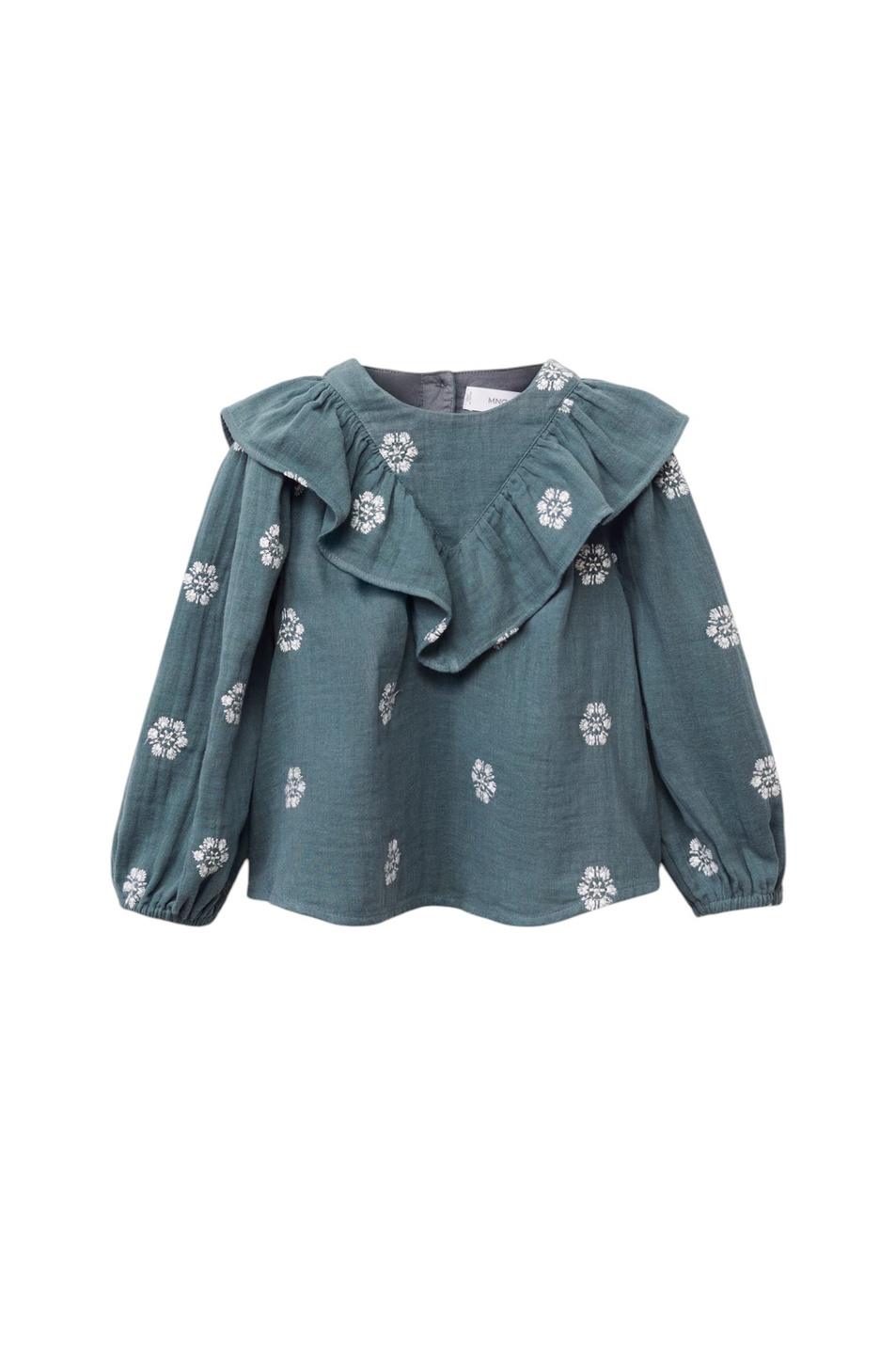Малышкам девочкам Mango Kids Блузка LAGONC с вышивкой (цвет ), артикул 87080635 | Фото 1