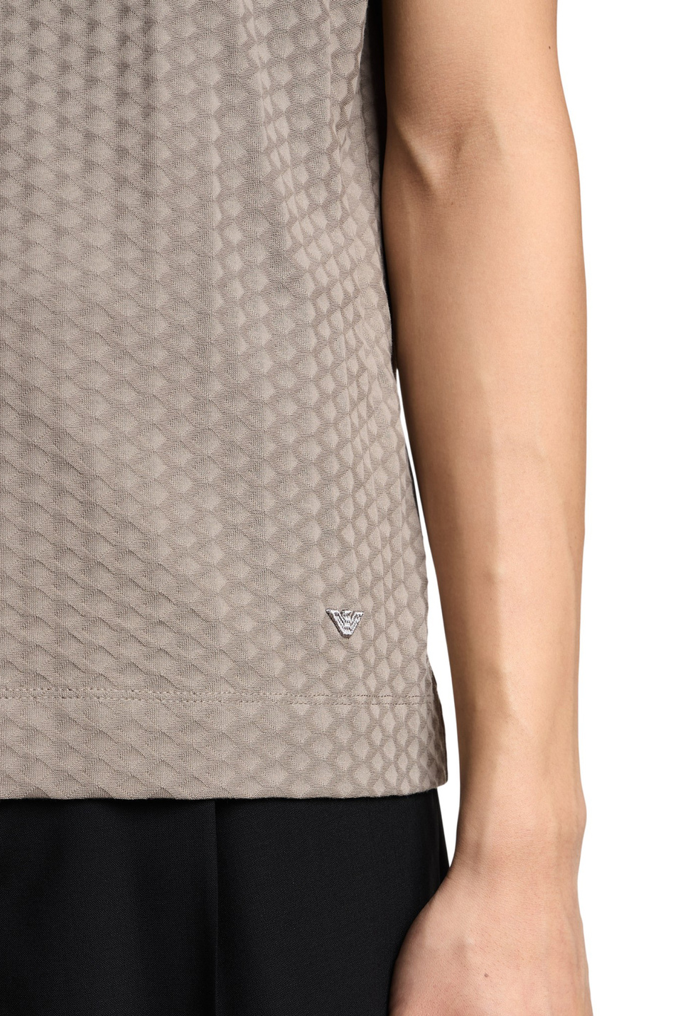 Футболка из хлопка|Основной цвет:Бежевый Мужской Emporio Armani Футболка из хлопка (цвет ), артикул EM001289-AF10762 | Фото 5