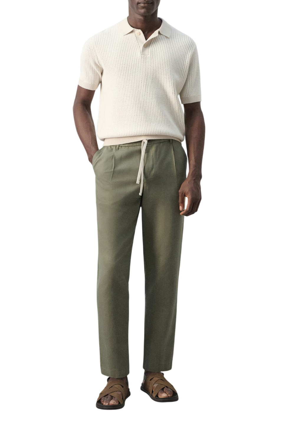 Мужской Mango Man Брюки ROMELINO из льна и хлопка (цвет ), артикул 27006714 | Фото 2