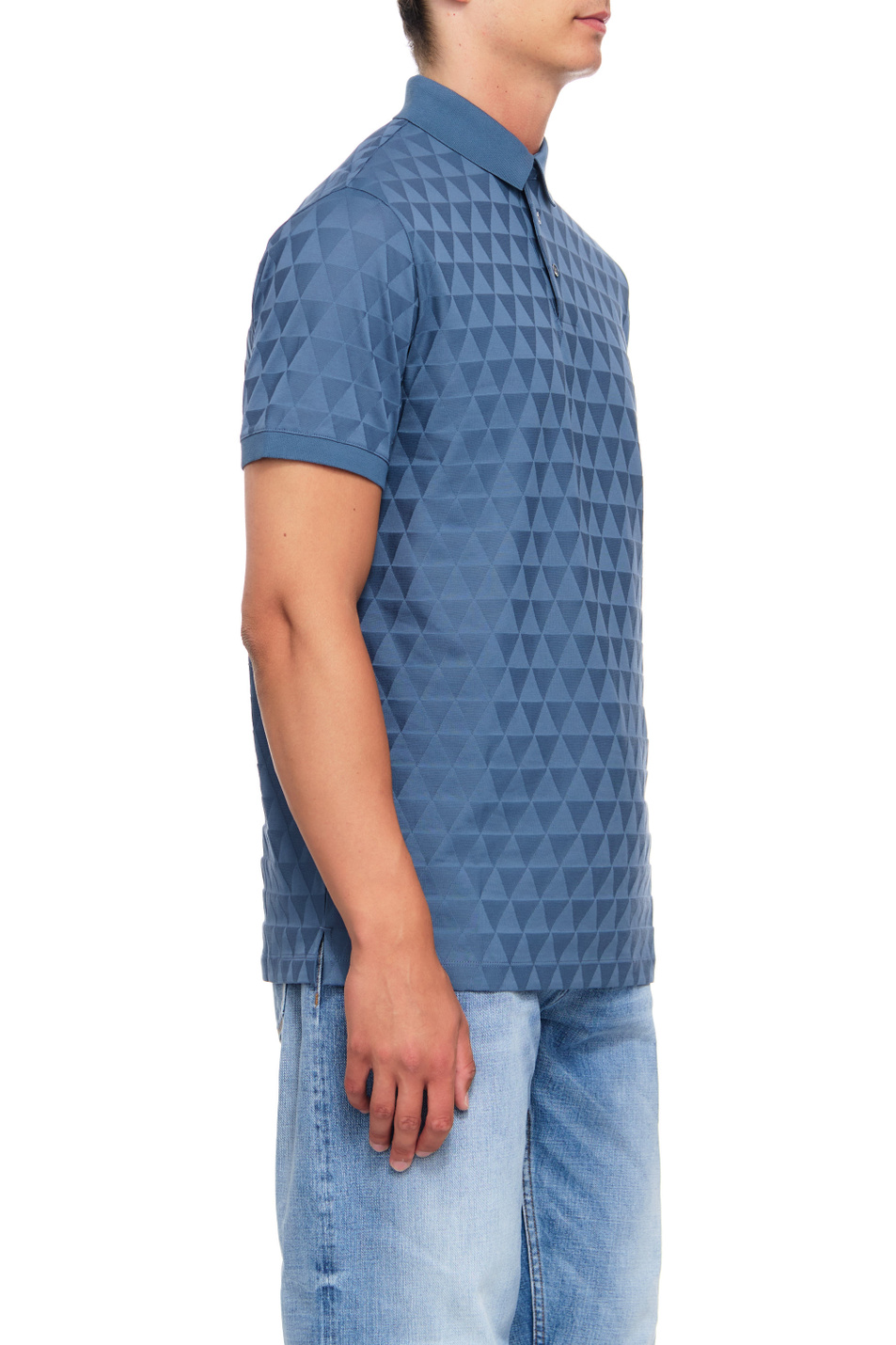 Мужской Emporio Armani Поло из натурального хлопка (цвет ), артикул 6R1F87-1JGYZ | Фото 3