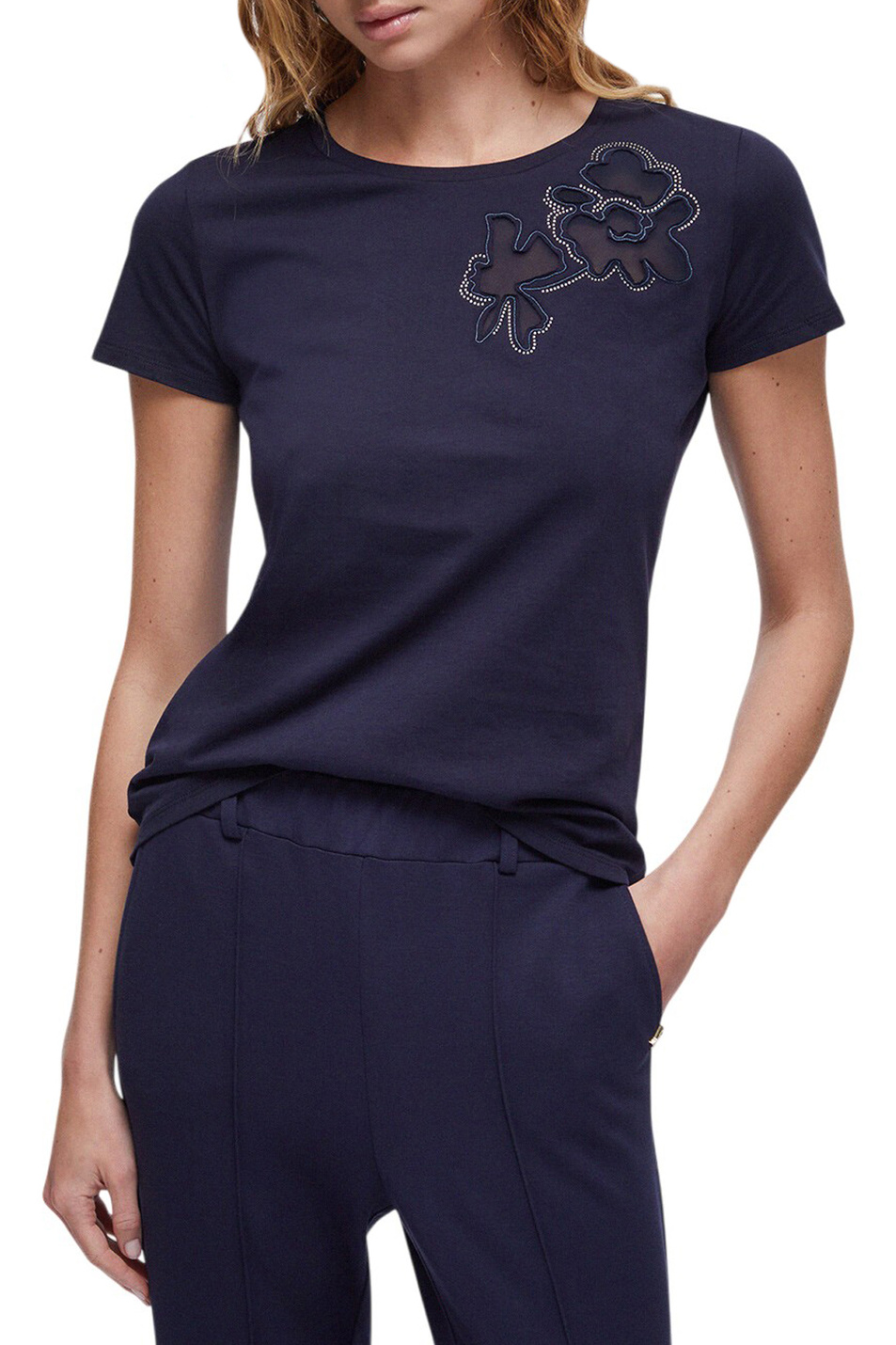 Женский Liu Jo Футболка из натурального хлопка с принтом (цвет ), артикул TA6155JS923 | Фото 3