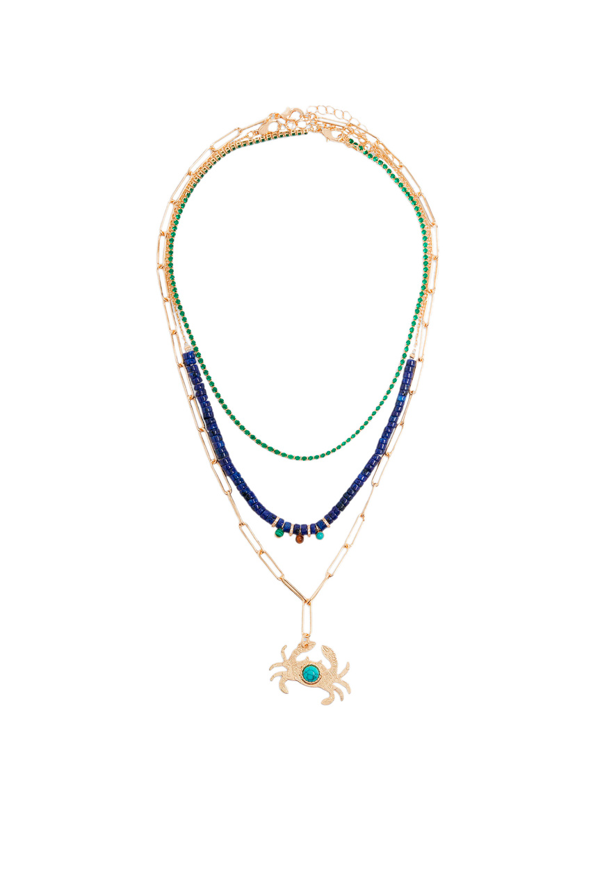 Набор ожерелий с подвеской|Основной цвет:Разноцветный|Артикул:206721 | Фото 1