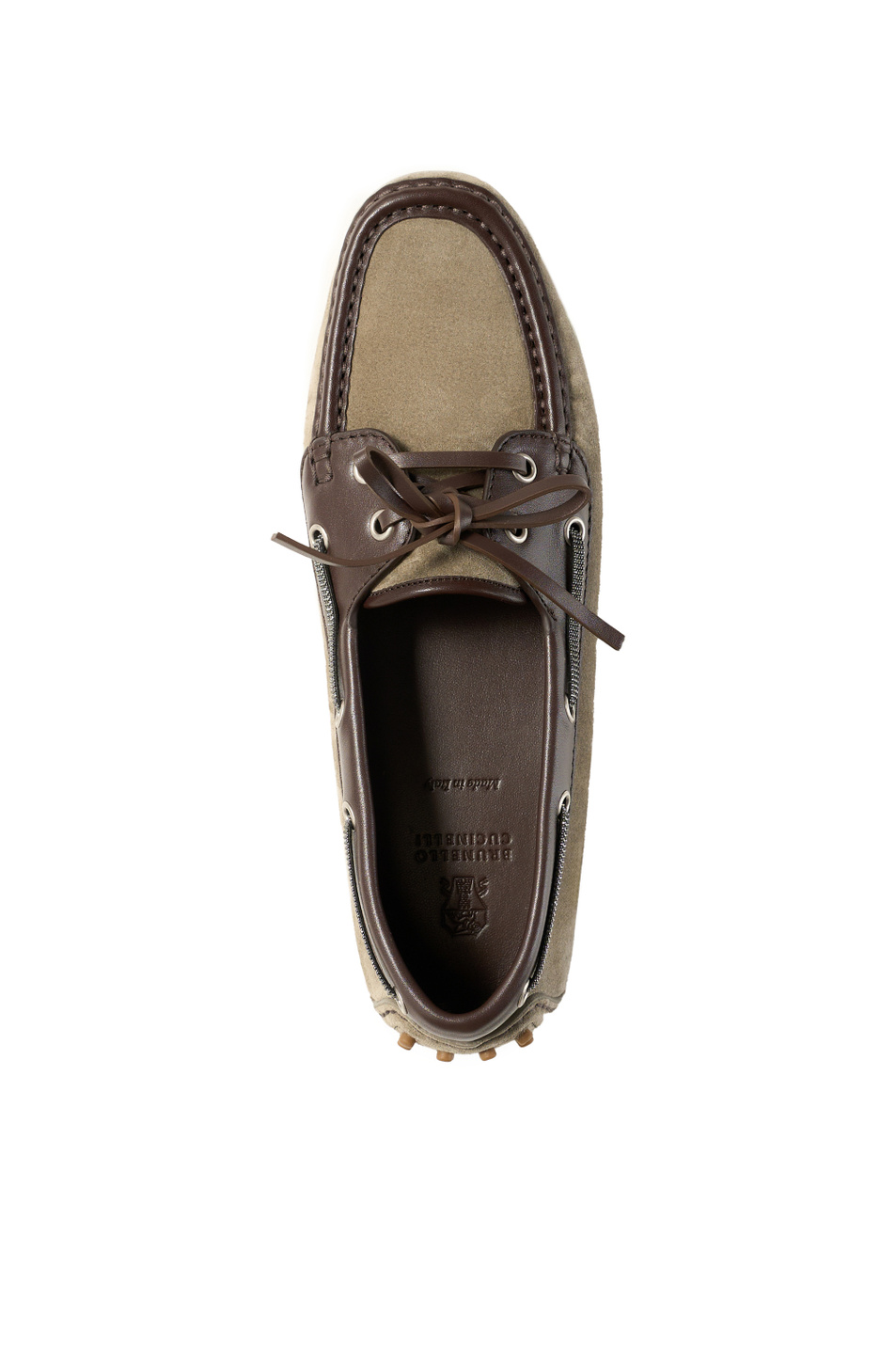 Мокасины из натуральной замши|Основной цвет:Бежевый Женский Brunello Cucinelli Мокасины из натуральной замши (цвет ), артикул MZSFG3200 | Фото 4
