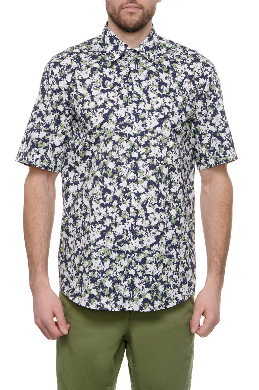 Рубашка из эластичного хлопка|Основной цвет:Разноцветный|Артикул:50512841 | Фото 1