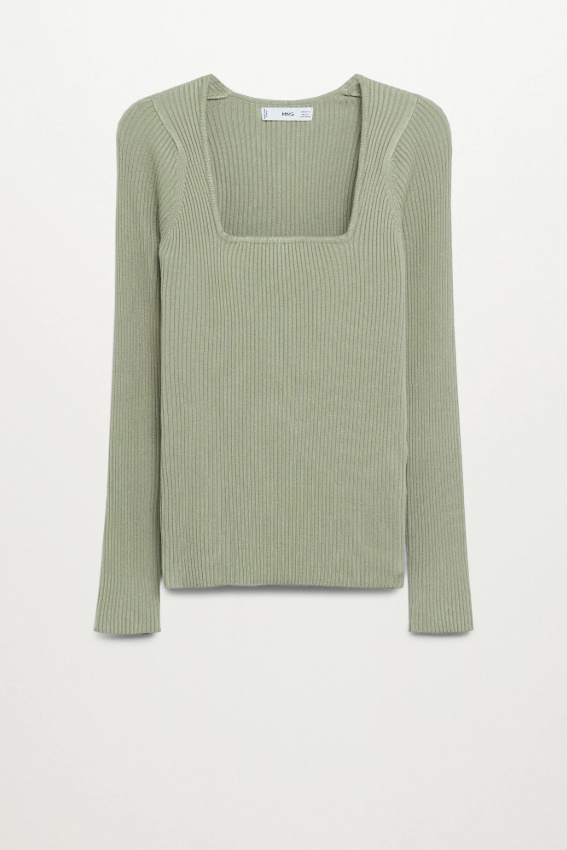 Пуловер NOVENTA тонкой вязки|Основной цвет:Зеленый|Артикул:87032005 | Фото 1