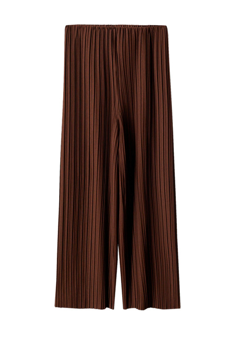 Mango женские плиссированные брюки-палаццо crash коричневый цвет ...