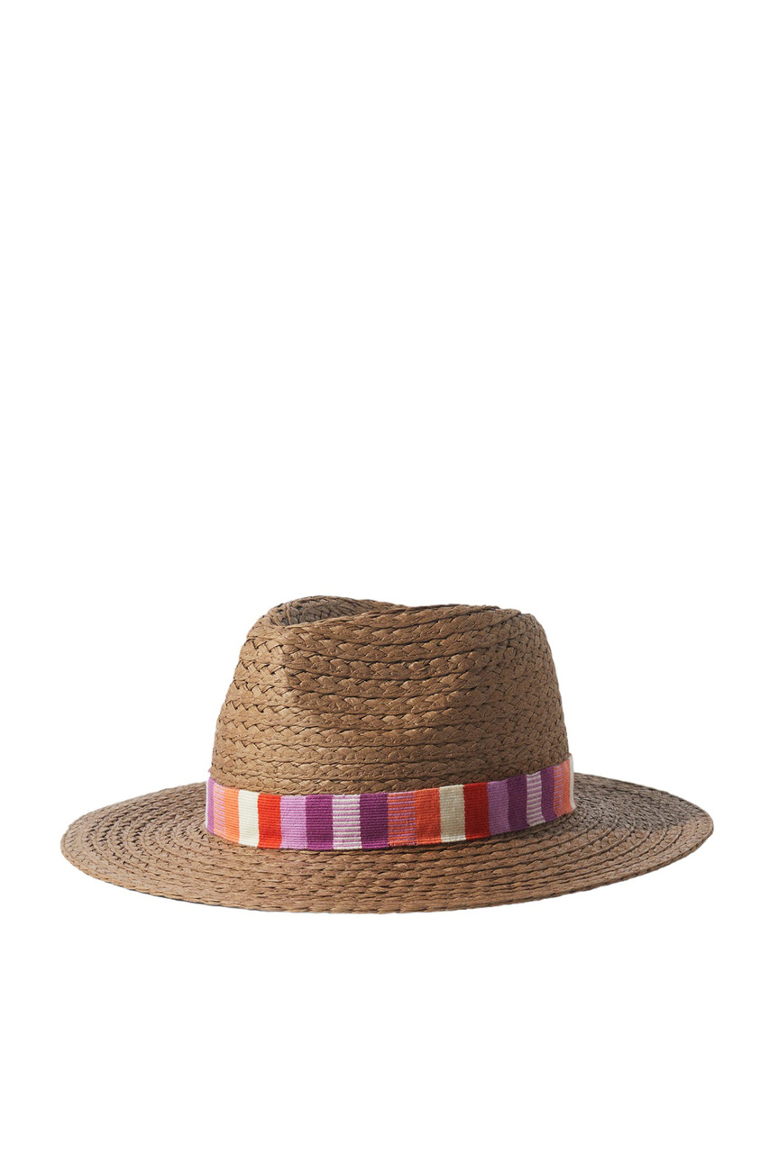 Шляпа плетеная|Основной цвет:Коричневый|Артикул:199454 | Фото 1
