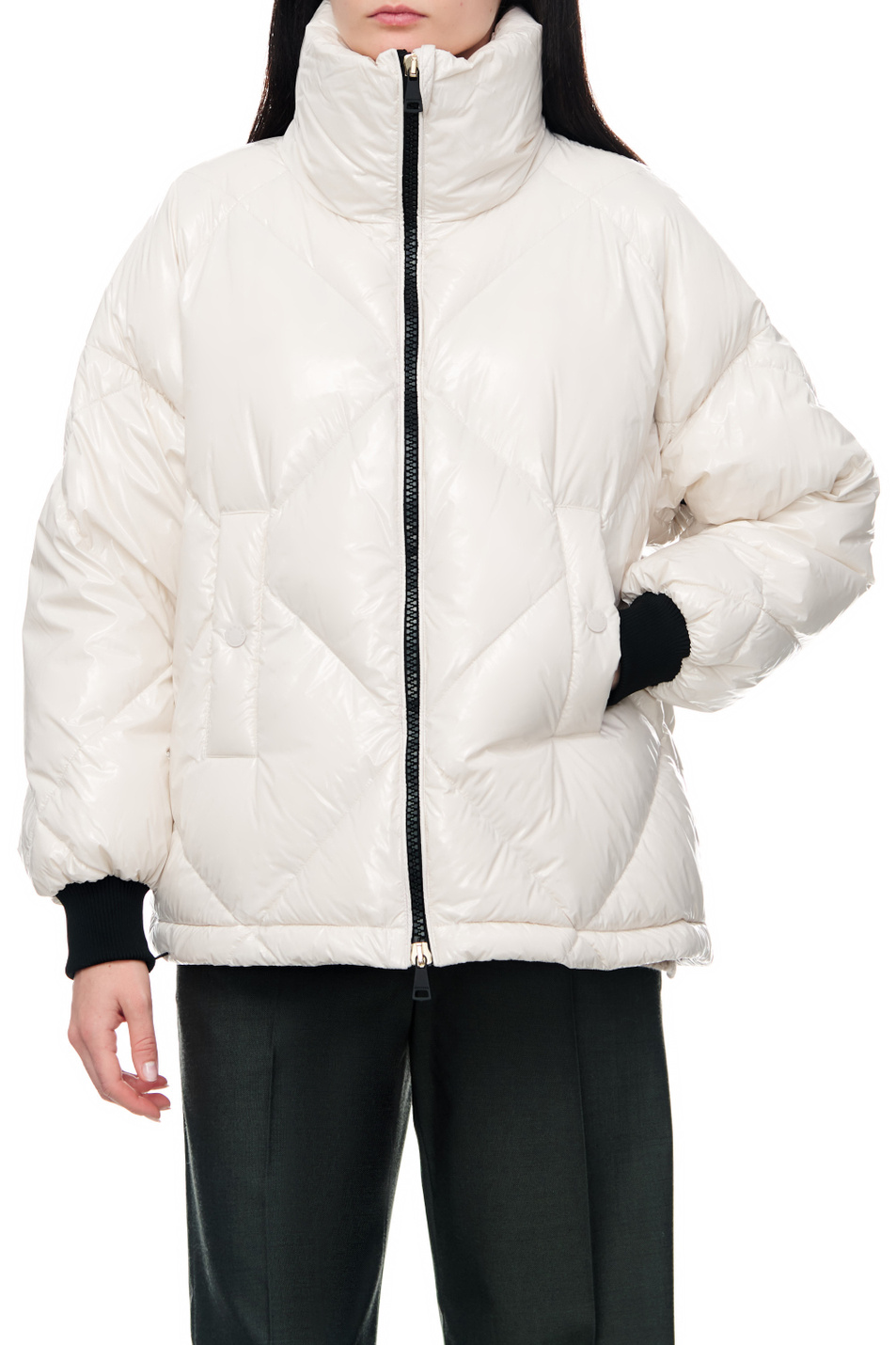 Женский Weekend Max Mara Куртка ERNESTA с контрастными манжетами и молнией (цвет ), артикул 54860423 | Фото 4