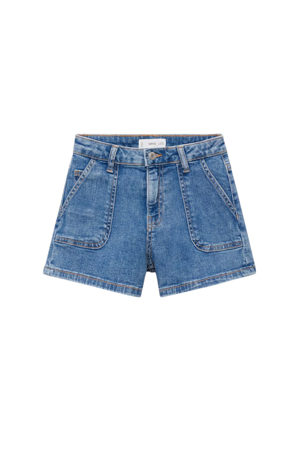 Девочкам Mango Kids Шорты DAPHNE джинсовые прямого кроя (цвет ), артикул 87026712 | Фото 1