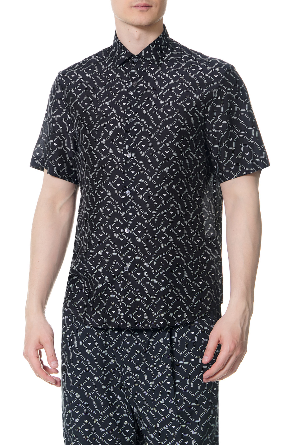 Emporio Armani Рубашка из модала с добавлением шелка (цвет ), артикул 3L1CB9-1NBOZ | Фото 1