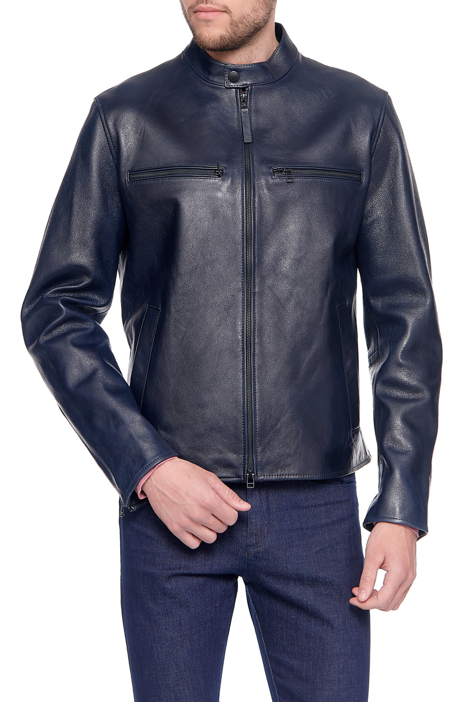 BOSS Кожаная куртка Nadilo с нагрудными карманами на молнии (цвет ), артикул 50448928 | Фото 3